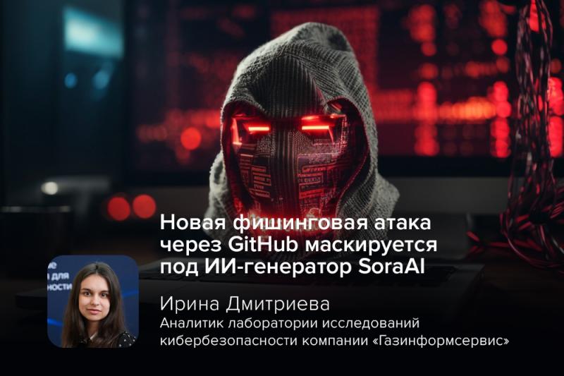 Киберэксперт Дмитриева: новая фишинговая атака через GitHub маскируется под ИИ-генератор SoraAI